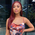 Ready To Go Wig Double Drawn 4x4 Lace Closure Human Hair Wig 99J Color