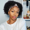 Outlet | Throw On & Go | Short Jerry Curl Headband Wig