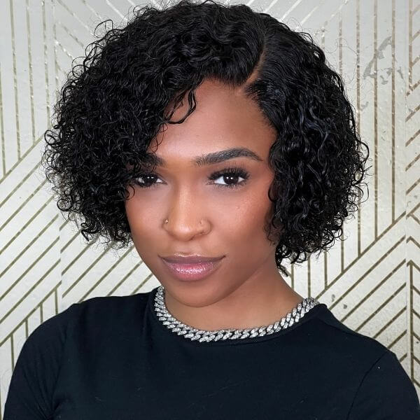 Worth I Luvmehair Deep Curly Wig Short Cut Undetectable Lace HD lace Wig Virgin Human Hair Wig