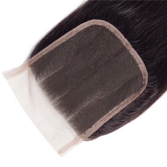 4x4 5x5 13x4 Transparent Lace Closure Straight Human Hair Closure Natural Black Hair Top Swiss Lace