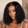 Glueless 4x4 water wave Bob Wig 100% Human Hair